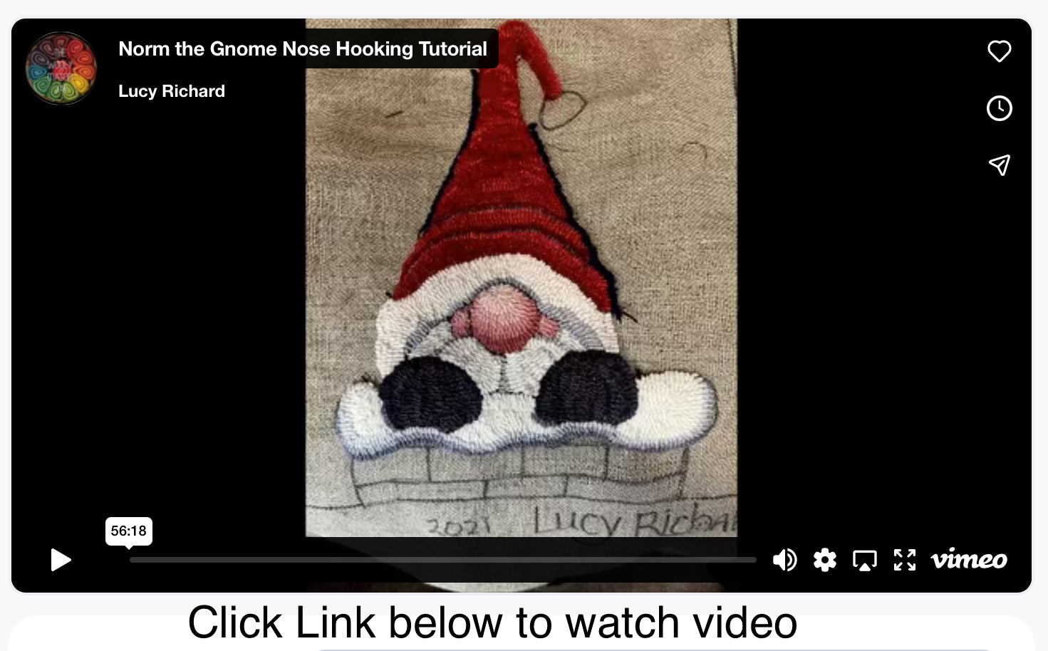 Norm the Gnome Christmas Pattern *Choice of Monks Cloth or Linen